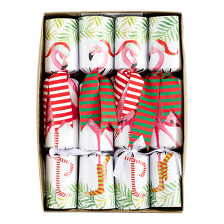 Christmas Flamingos Celebration Crackers - 8 Per Box CK146.10