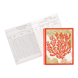 Caspari Sea Fans Bridge Tally Sheets - 12 Per Package BT113