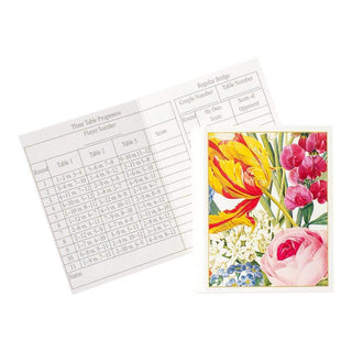 Caspari Redoute Floral Bridge Tally Sheets - 12 Per Package BT139