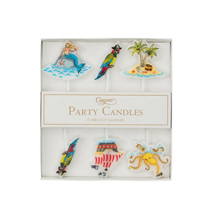Caspari Yo Ho Ho! Die-Cut Party & Birthday Candles - 6 Per Package CA800