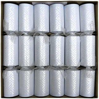 Caspari Fretwork Celebration Crackers in Pearl - 6 Per Box CK142.12