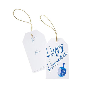 Caspari Happy Hanukkah Classic Foil Gift Tags - 4 Per Package HT9781