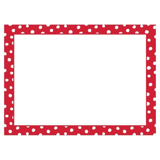 Caspari Small Dots Self-Adhesive Labels in Red - 12 Per Package LTAG008