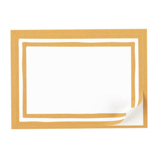 Caspari Border Stripe Self-Adhesive Labels in Gold - 12 Per Package LTAG009