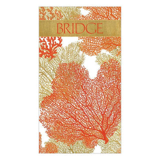 Caspari Sea Fans Bridge Score Pad - 1 Each SP113