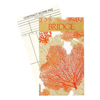 Caspari Sea Fans Bridge Score Pad - 1 Each SP113