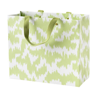 Modern Moire Green Gift Bag Lg 11 3/4 X 4 3/4 X 10