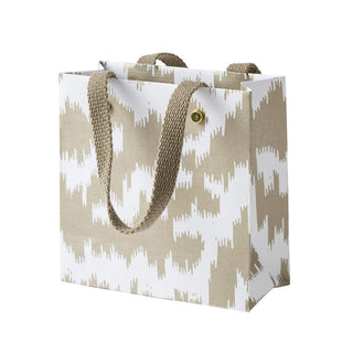 Modern Moire Pale Gold Gift Bag Sm Sq. 5 3/4X2 1/2 X 5 3/4