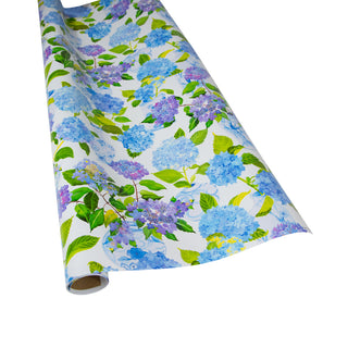 Hydrangeas And Porcelain Roll Wrap 30 Inch X 8Ft-2 Inch Core