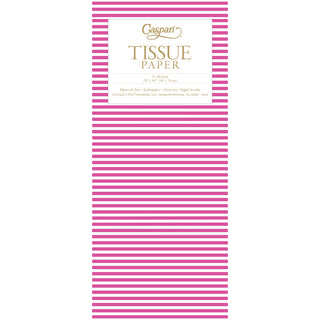 Mini Stripe Fuchsia Tissue Pkg 4 Sheets