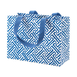 Fretwork Blue Gift Bag Sm 7 X 3 X 5 1/4