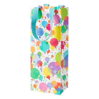 Balloons And Confetti Bottle Bag 5 X 3 1/2 X 13