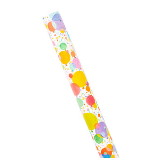 Balloons And Confetti Roll Wrap 30 Inch X 8Ft-2 Inch Core