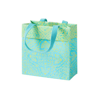 Annika Turquoise Gift Bag Sm Sq. 5 3/4X2 1/2 X 5 3/4