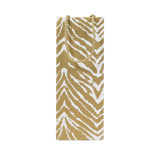 Go Wild Gold/White Bottle Bag 5 X 3 1/2 X 13
