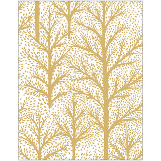 Winter Trees Gold Foil Enclosures 4 Pk-Foil