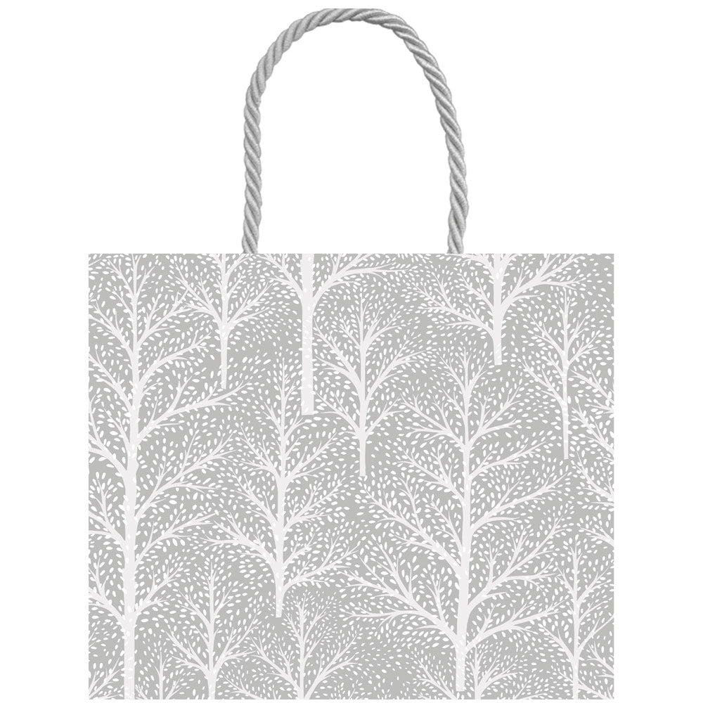 Winter Trees Silver Large Gift Bag - 1 Each