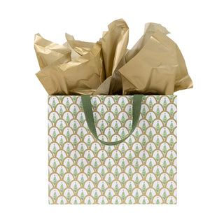 Deco Christmas Gold Gift Bag Lg 11 3/4 X 4 3/4 X 10