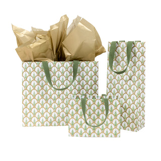 Deco Christmas Gold Gift Bag Lg 11 3/4 X 4 3/4 X 10
