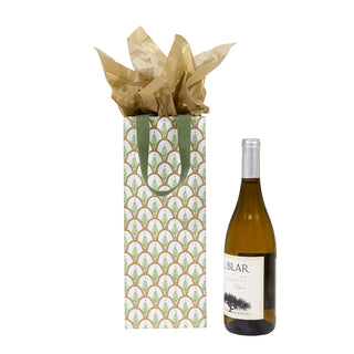 Deco Christmas Gold Bottle Bag 5 X 3 1/2 X 13