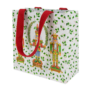 Nutcracker Christmas White Gift Bag Sm Sq. 5 3/4X2 1/2 X 5 3/4