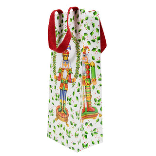 Nutcracker Christmas White Bottle Bag 5 X 3 1/2 X 13
