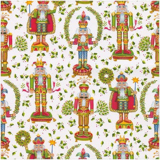 Nutcracker Christmas White Roll Wrap 30 Inch X 8Ft-2 Inch Core