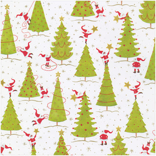 Twirling Santas Roll Wrap 30 Inch X 8Ft-2 Inch Core