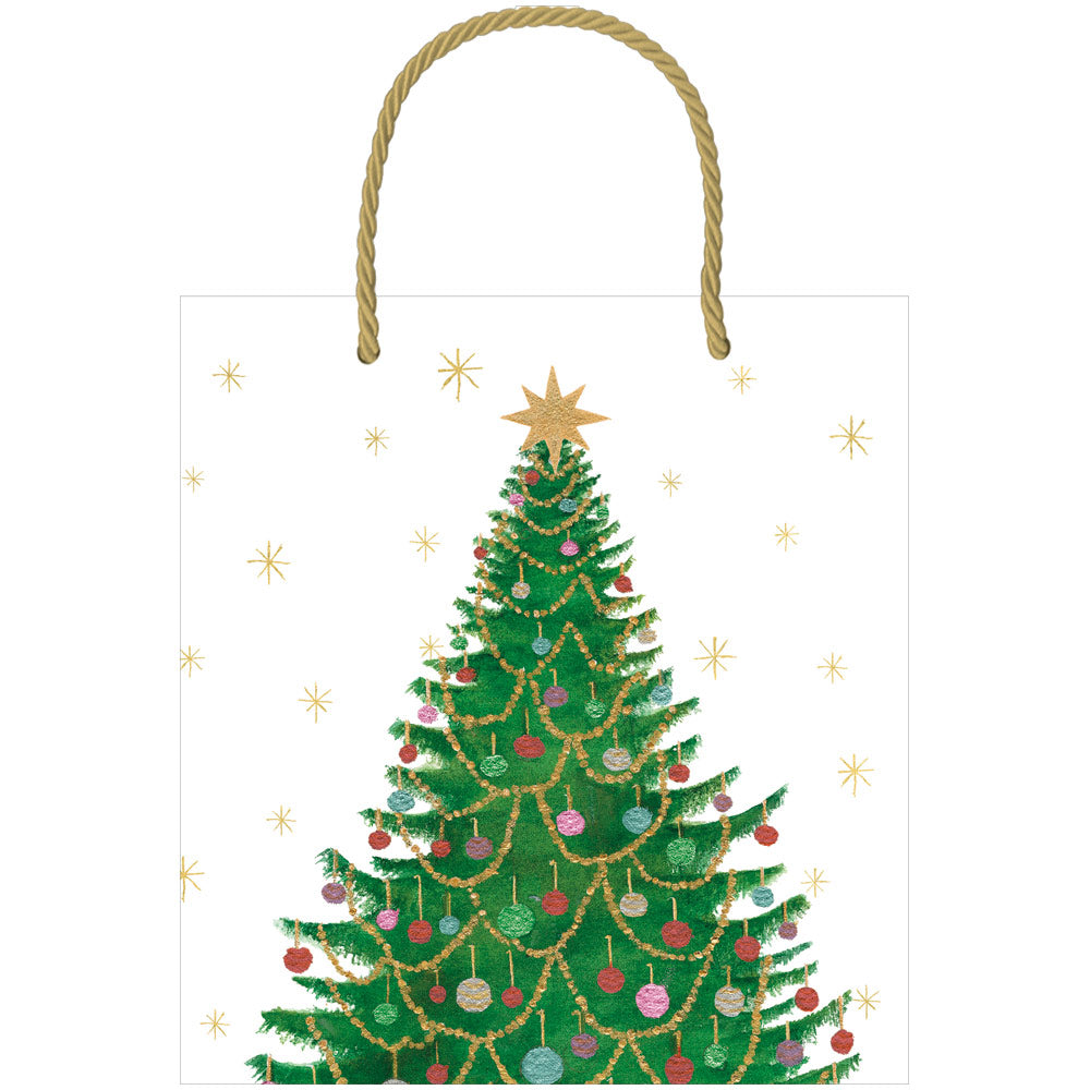 Merry And Bright Small Square Gift Bag - 1 Each
