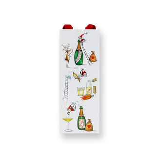 Santa Splash Bottle Bag 5 X 3 1/2 X 13