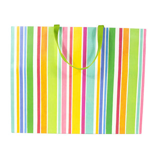 Cabana Stripe Bright Gift Bag Jumbo 20 X 16 X 8