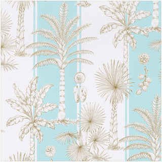Southern Palms-Robin's Egg/White Roll Wrap 30 Inch X 8Ft-2 Inch Core