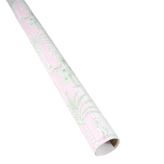 Southern Palms-Pink/White Roll Wrap 30 Inch X 8Ft-2 Inch Core