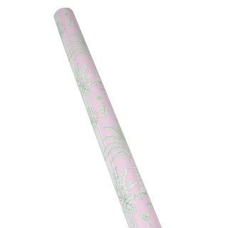 Southern Palms-Pink/White Roll Wrap 30 Inch X 8Ft-2 Inch Core