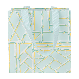 Bamboo Screen-Robin's Egg Gift Bag Sm Sq. 5 3/4X2 1/2 X 5 3/4