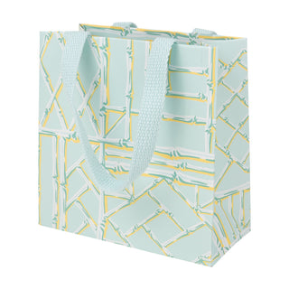 Bamboo Screen-Robin's Egg Gift Bag Sm Sq. 5 3/4X2 1/2 X 5 3/4