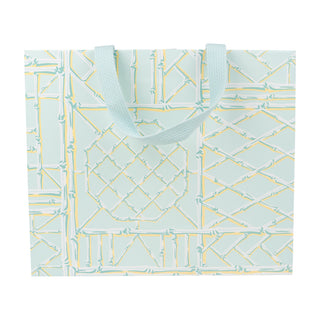 Bamboo Screen-Robin's Egg Gift Bag Lg 11 3/4 X 4 3/4 X 10