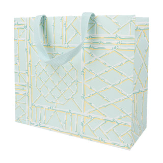Bamboo Screen-Robin's Egg Gift Bag Lg 11 3/4 X 4 3/4 X 10