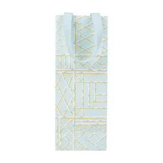 Bamboo Screen-Robin's Egg Bottle Bag 5 X 3 1/2 X 13