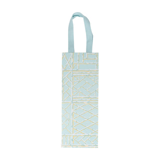 Bamboo Screen-Robin's Egg Bottle Bag 5 X 3 1/2 X 13