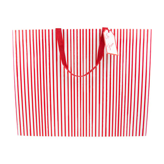 Stripes For Days Red/White Gift Bag Jumbo 20 X 16 X 8