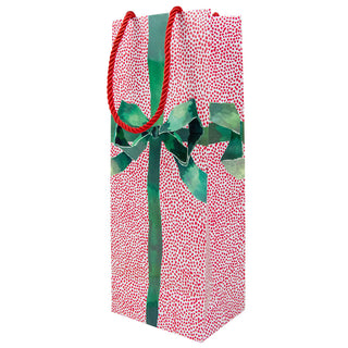 Tied With A Bow Bottle Bag 5 X 3 1/2 X 13