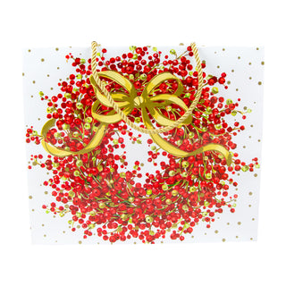 Pepperberry White Gift Bag Lg 11 3/4 X 4 3/4 X 10