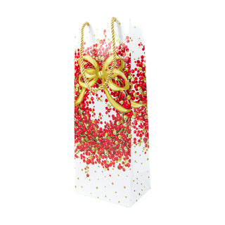 Pepperberry White Bottle Bag 5 X 3 1/2 X 13