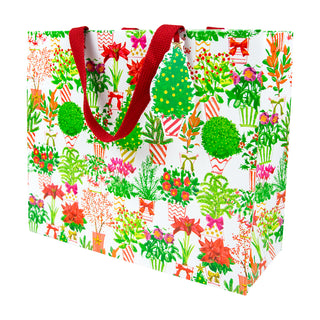 Christmas Flower Market Gift Bag Lg 11 3/4 X 4 3/4 X 10