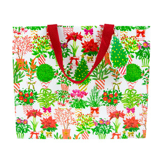Christmas Flower Market Gift Bag Lg 11 3/4 X 4 3/4 X 10