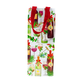 A Christmas Toast Bottle Bag 5 X 3 1/2 X 13