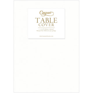 Paper Linen White Solid Airlaid Tablecover 5.2'X8.2