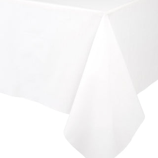 Paper Linen White Solid Airlaid Tablecover 5.2'X8.2
