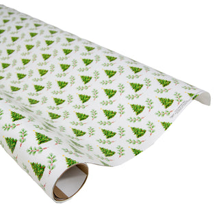 Little Christmas Trees Roll Wrap 30 Inch X 8Ft-2 Inch Core
